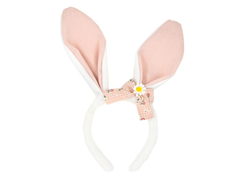 Opaska z uszami Zajączka i kokardką - 1 szt.