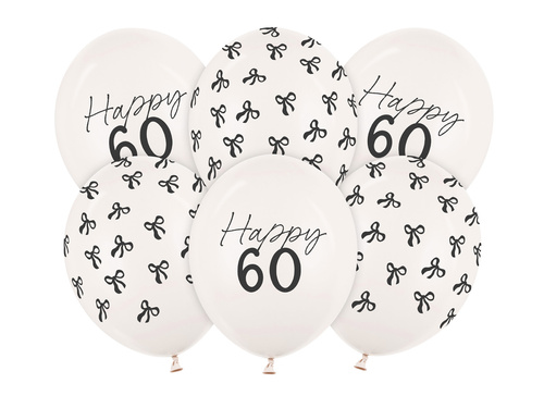 Zestaw balonów lateksowych na sześćdziesiątkę - 30 cm - 50 szt.