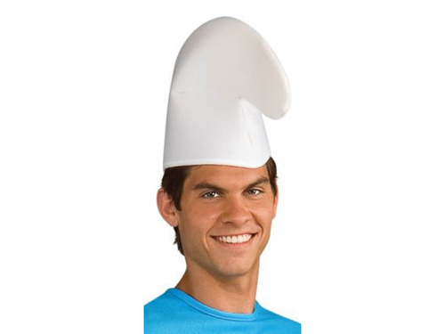 Czapka skrzata smerfa biała - 1 szt.