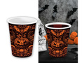 Kubeczki papierowe na Halloween Nawiedzona Dynia - 240 ml - 6 szt.