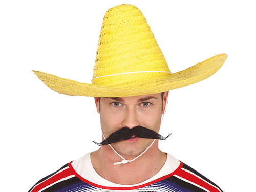 Sombrero meksykańskie żółte - 50 cm - 1 szt.