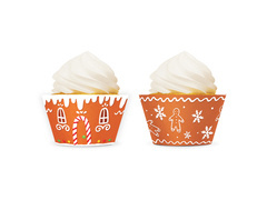 Papilotki na babeczki Piernik na Boże Narodzenie - 12 szt.