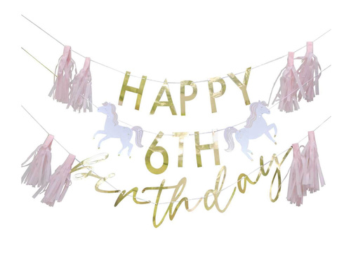 Baner urodzinowy Happy Birthday Syrenka - 200 cm - 1 szt.