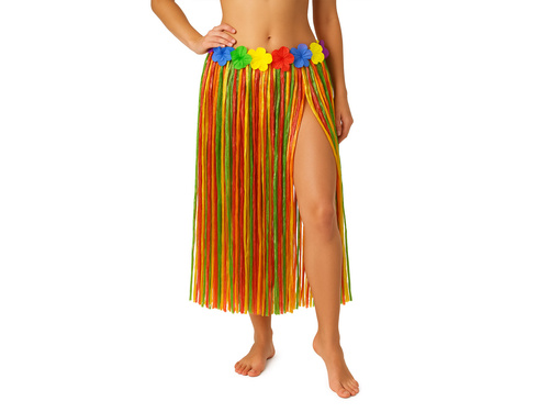 Spódniczka hawajska długa kolorowa - 80 cm - 1 szt.