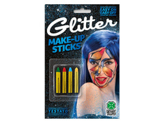 Zestaw brokatowych kredek do malowania twarzy - 4 szt.