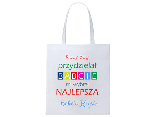 Torba na zakupy z imieniem na dzień babci - 1 szt.