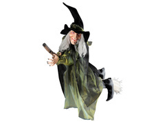 Dekoracja wisząca Czarownica na miotle - 100 cm - 1 szt.