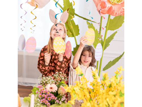 Dekoracja wisząca świderki Pisanki - 6 szt.