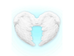 Skrzydła anioła z białymi piórami i futerkiem - 37 x 50 cm - 1 szt.