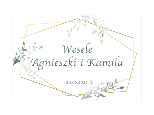 Plakat Weselny personalizowany - 90x60 cm