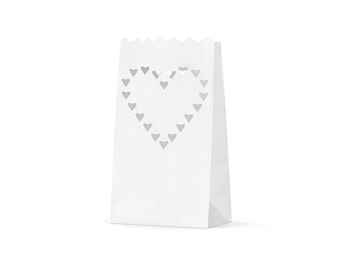 Duży lampion torebki na świece - 15 x 9 x 26 cm - 10 szt.