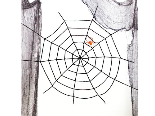 Duża pajęczyna czarna - 150 cm - 1 szt.