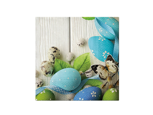 Serwetki wielkanocne Niebieskie pisanki - 33 cm - 20 szt.