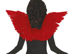 Skrzydła anioła czerwone z piórami - 62 cm - 1 szt.