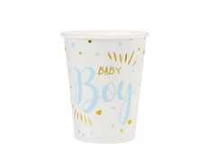 Kubeczki papierowe Baby Boy - 270 ml - 10 szt.