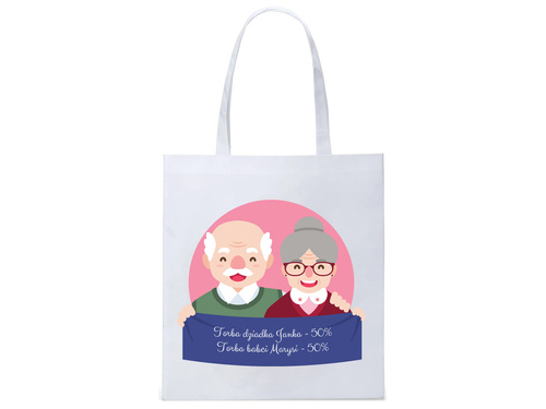 Torba na zakupy z imieniem na dzień babci i dziadka - 1 szt.