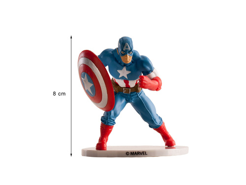 Dekoracyjny zestaw figurek tortowych Kapitan Ameryka - 1 komplet.