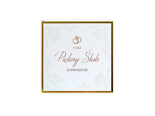 Zaproszenie na ślub z kopertą - 5 szt.
