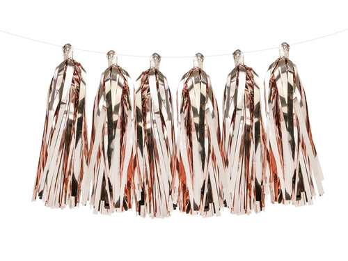 Girlanda z frędzlami różowe złoto - 150 cm - 1 szt.