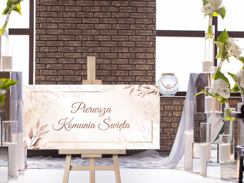 Plakat komunijny - I Komunia Święta - 70x33 cm