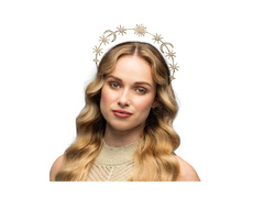 Metalowa Opaska na głowę aureola Calypso