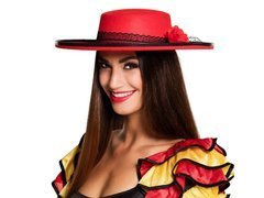 Kapelusz czerwony Señorita - 1 szt.