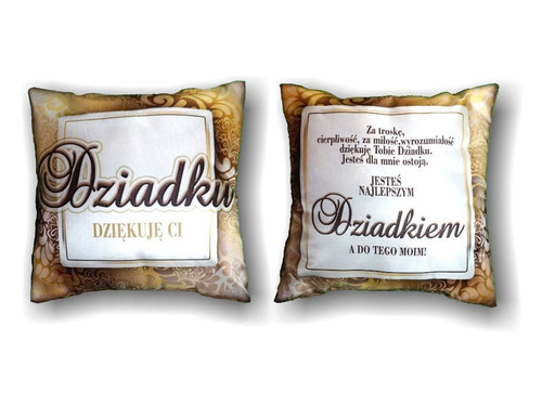 Poduszka dekoracyjna z napisem Dziadku dziękuję Ci