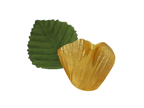 Płatki róż złote z listkami - 100 szt.