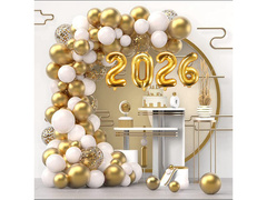 Zestaw balonów do girlandy balonowej na Sylwestra 2026 - 126 szt.