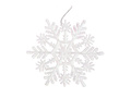 Zawieszki Śnieżynki białe - 10 cm - 6 szt.