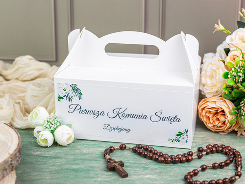 Personalizowane pudełka na ciasto komunijne - 6 szt.