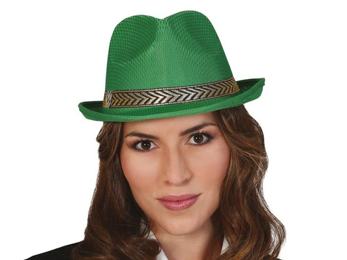 Kapelusz Gangstera zielony - 1 szt.