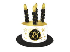 Kapelusz Świeczki na 18 urodziny - 1 szt.