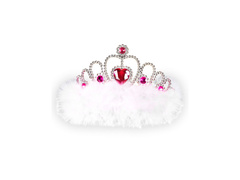 Tiara Girls Night Out z klejnotami i futerkiem