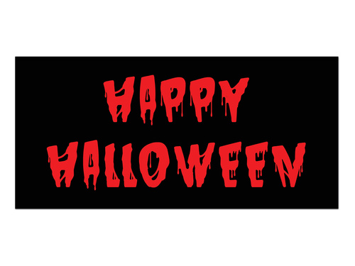 Plakat na Halloween - Krwawe Halloween - 70x33 cm