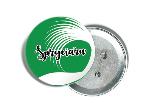 Przypinka z napisem Spryciara na Wieczór Panieński