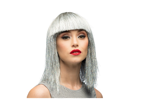 Peruka szalona srebrna