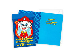 Kartka urodzinowa dla dziecka Psi Patrol - 11 x 17 cm 1 szt.