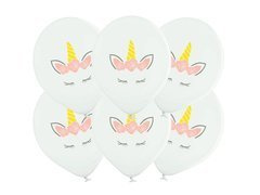 Balony z nadrukiem Piękny Jednorożec - 37 cm - 50 szt.