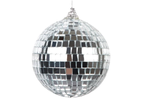 Kula dyskotekowa srebrna - 8 cm - 6 szt.