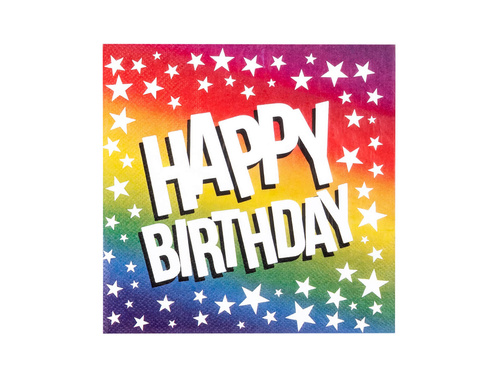 Serwetki urodzinowe Happy Birthday - 33 cm - 20 szt.