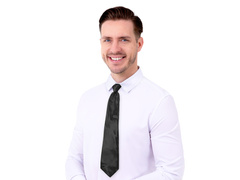 Czarny krawat - 45 cm - 1 szt.