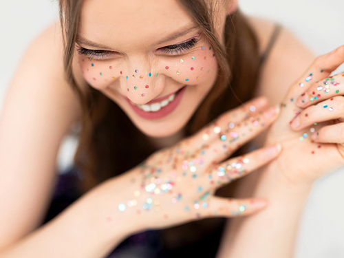 Brokat do twarzy i ciała mix kolorów - 3 g