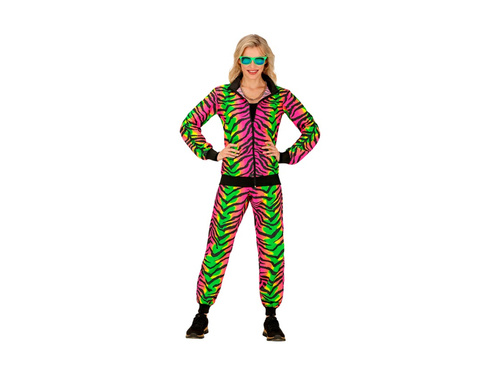 Strój imprezowy - neonowy rave zebra