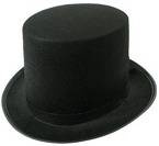 Kapelusz Cylinder czarny - 1 szt.