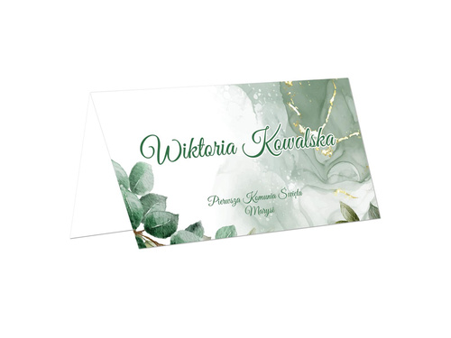 Winietki personalizowane składane na I Komunię Świętą - 15 szt.