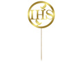 Topper na tort IHS I Komunia Święta - 1 szt.