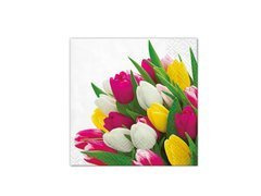 Serwetki Bukiet tulipanów - 25 cm - 20 szt.