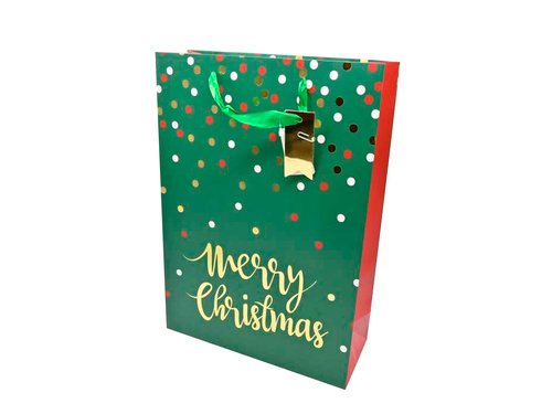 Torebka prezentowa Merry Christmas - duża - 1 szt.