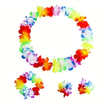 Zestaw - komplet hawajski kolorowy - 4 częściowy